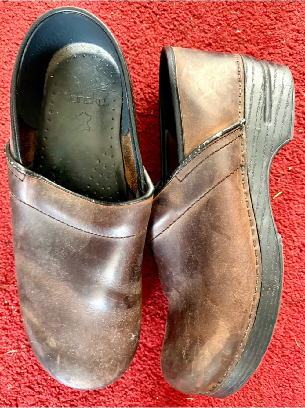 Dansko Brown Leather Women's Clogs